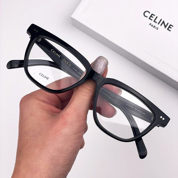 🔥 CELINE CL5009IN 001 NWT Eyeglasses Black Square Unisex - Picture 1 of 9